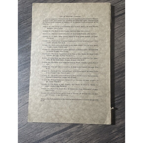 Memoirs of the American Anthropological Association 1935 #54 Hoebel Marriage - Picture 7 of 12